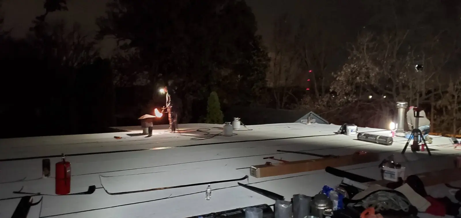 EPDM membrane installation