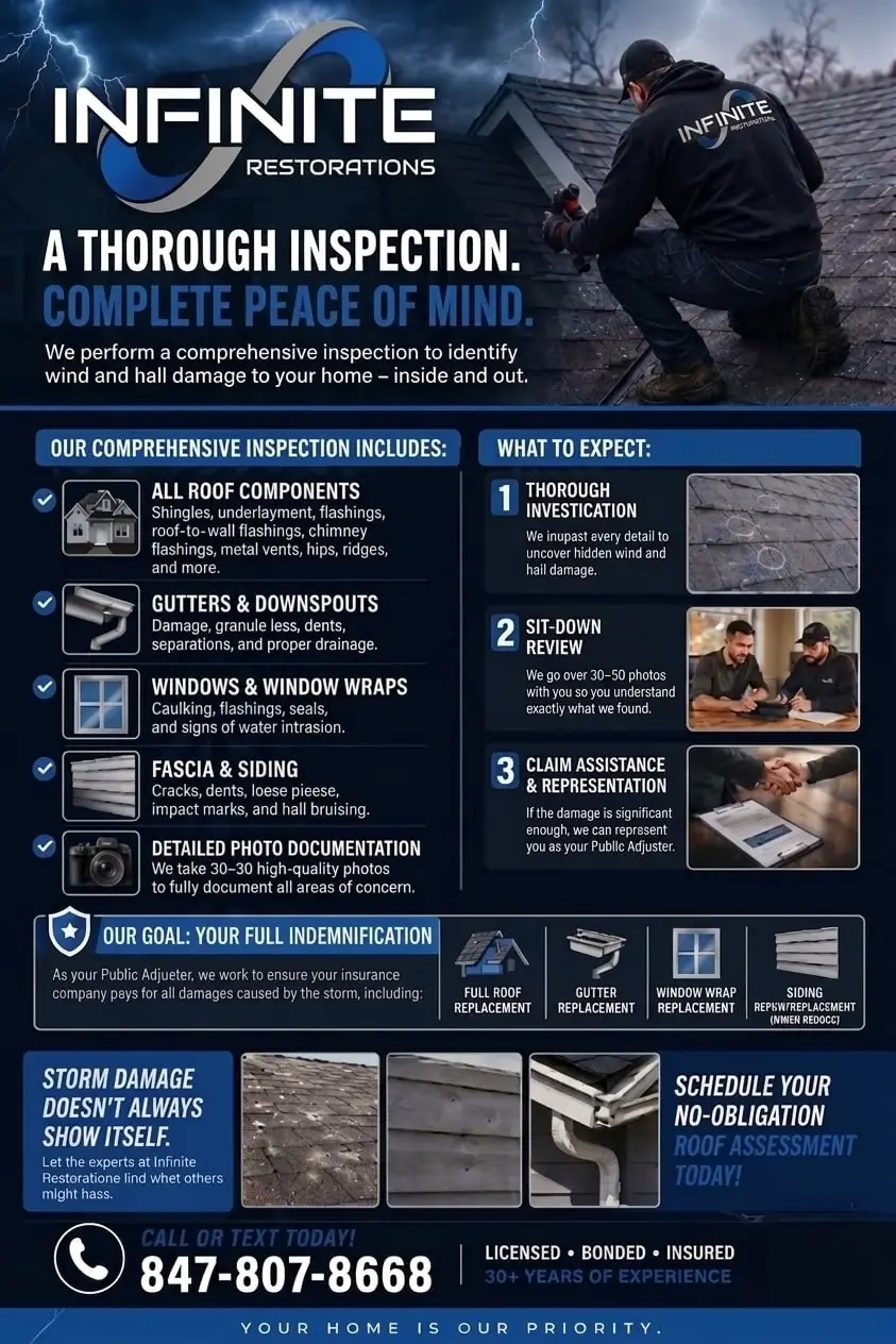 Infinite Restorations comprehensive roof inspection service