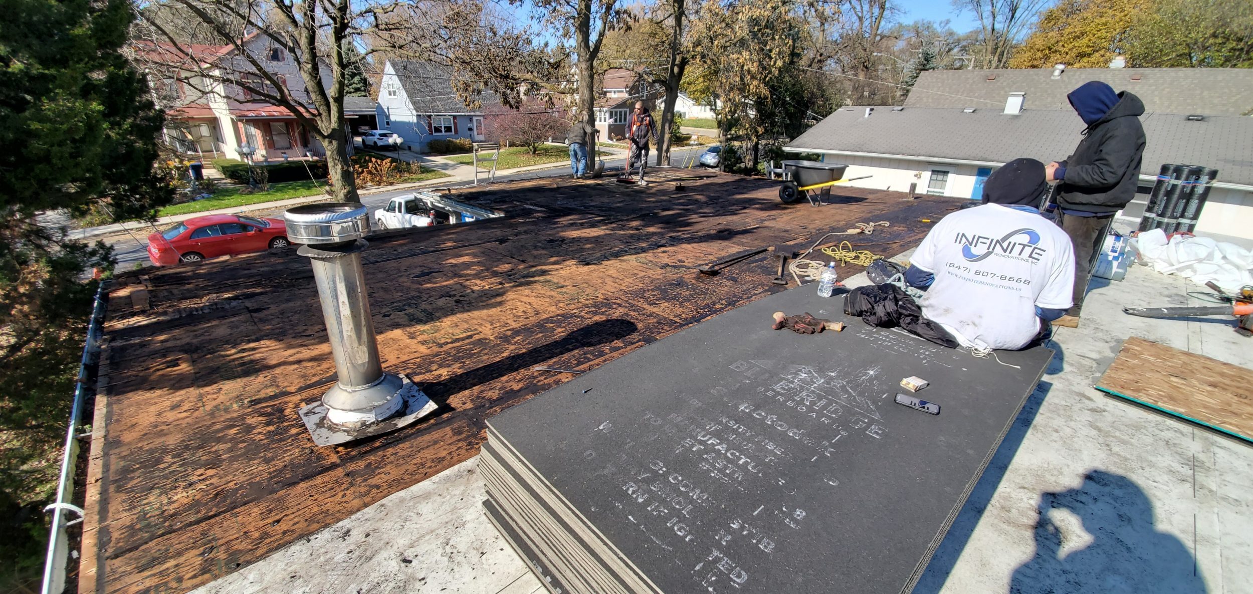 Elgin flat roof project photo 3